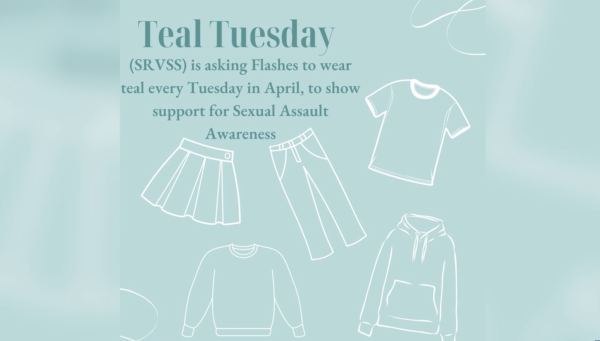 Kent States SRVSS supports Sexual Assault Awareness Month with Teal Tuesdays 